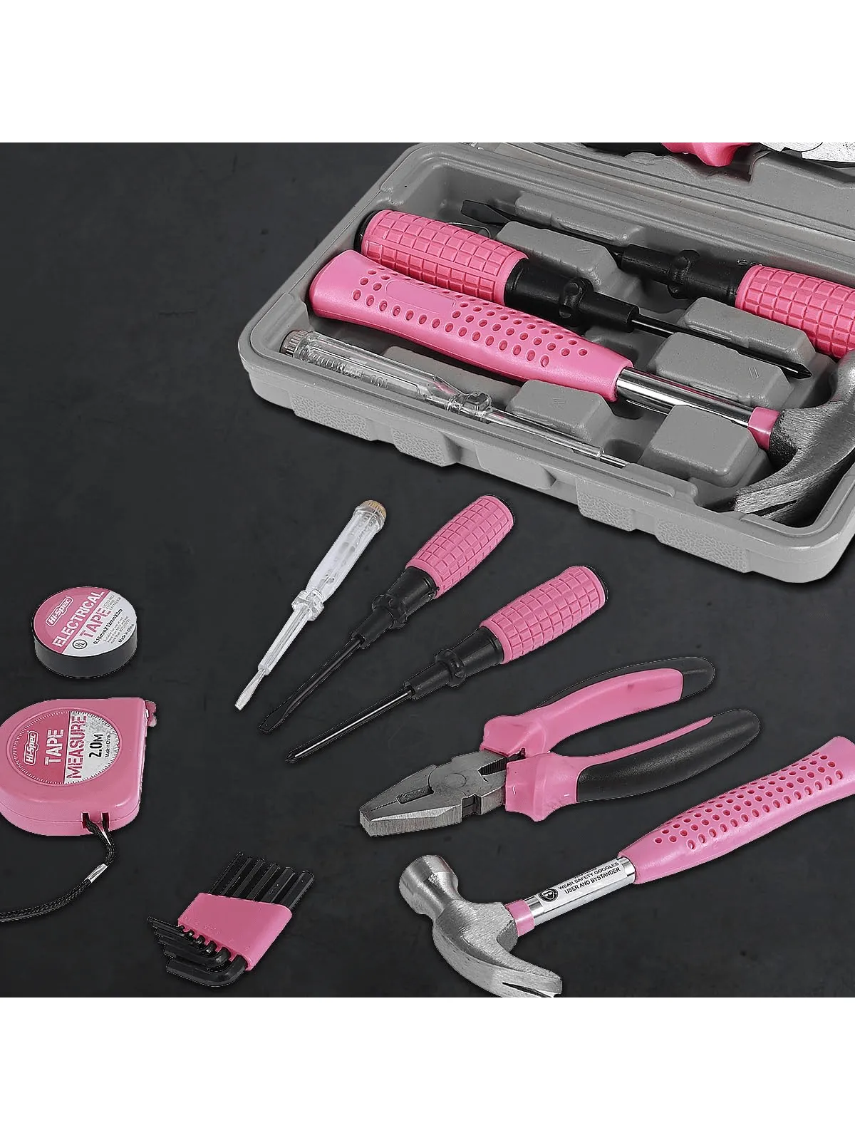 1 Set Home Manual Tool Set, Electrical Hardware Repair Tool, Home Multi-functional Vehicle Combination Toolbox Set, Pink Tool Set for Women, Lady's Home Repairing Tool Kit