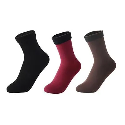 3 Pairs Women Soft Winter Warm Thick Thermal Nylon Cashmere Socks