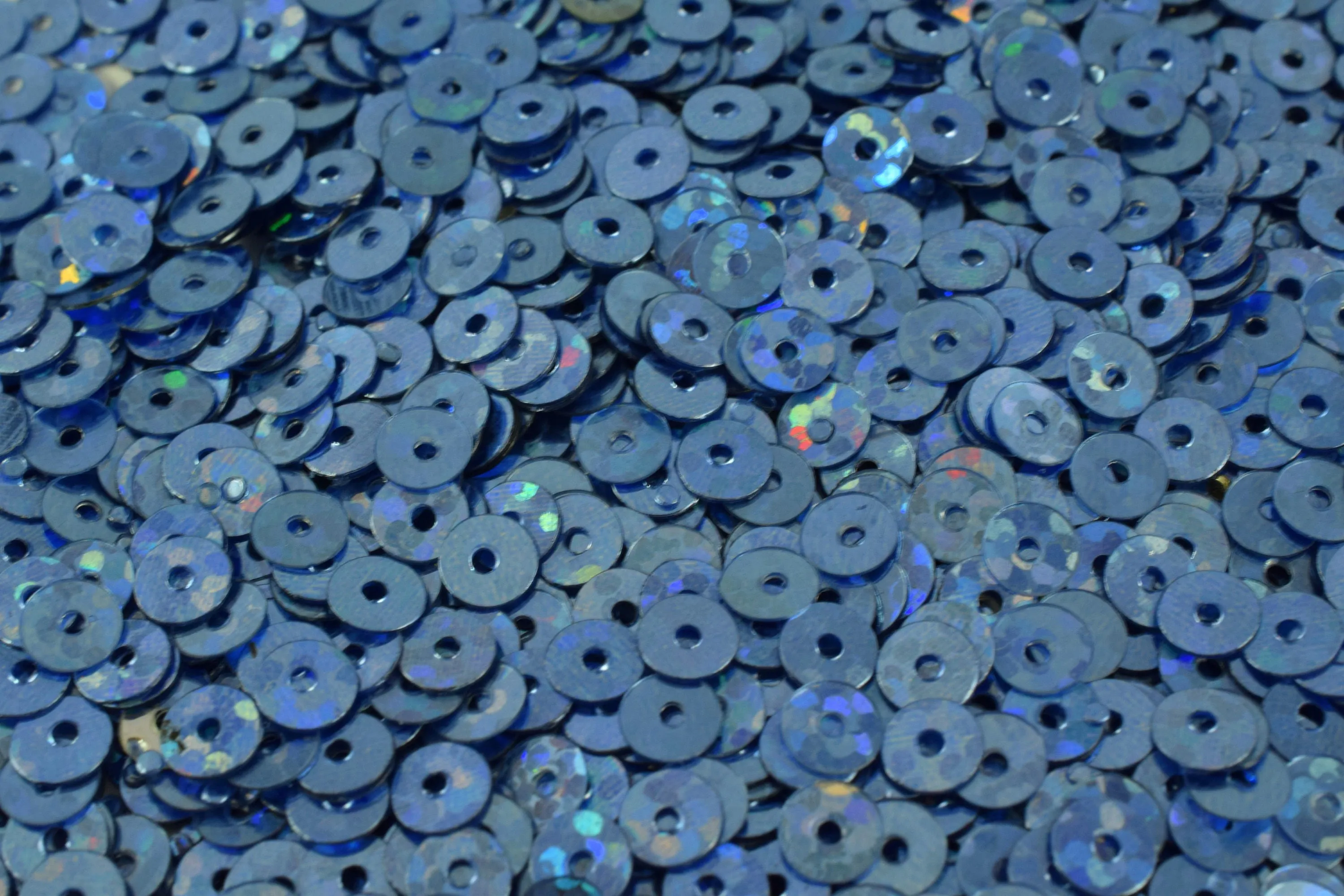 3/4/6mm Ocean Blue  Iridescent Flat Sequins Round Sequins/Loose Paillettes/Wholesale Sequins Multi-Color, Loose Sequin Apparel,Shoe Decor