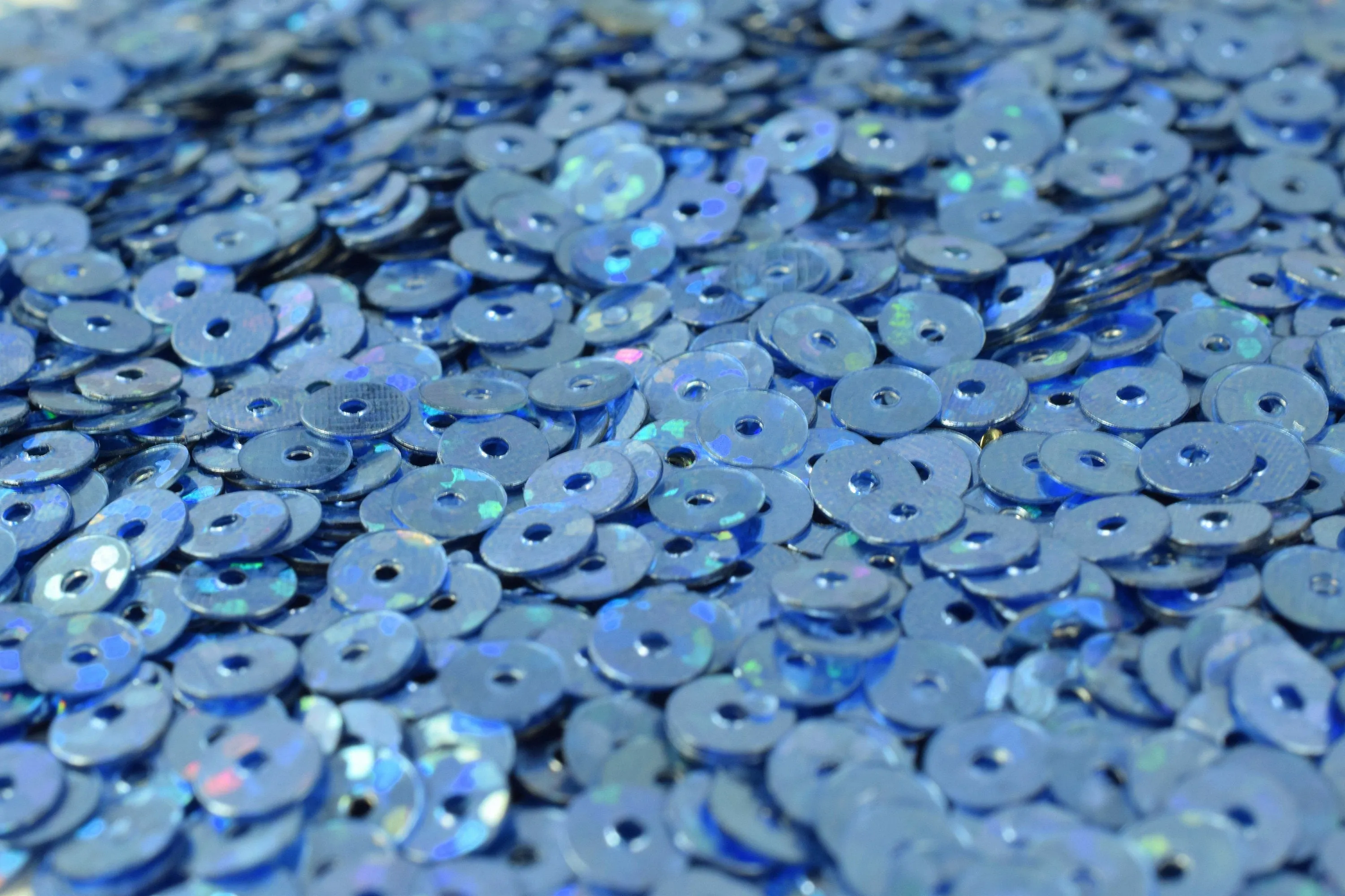 3/4/6mm Ocean Blue  Iridescent Flat Sequins Round Sequins/Loose Paillettes/Wholesale Sequins Multi-Color, Loose Sequin Apparel,Shoe Decor