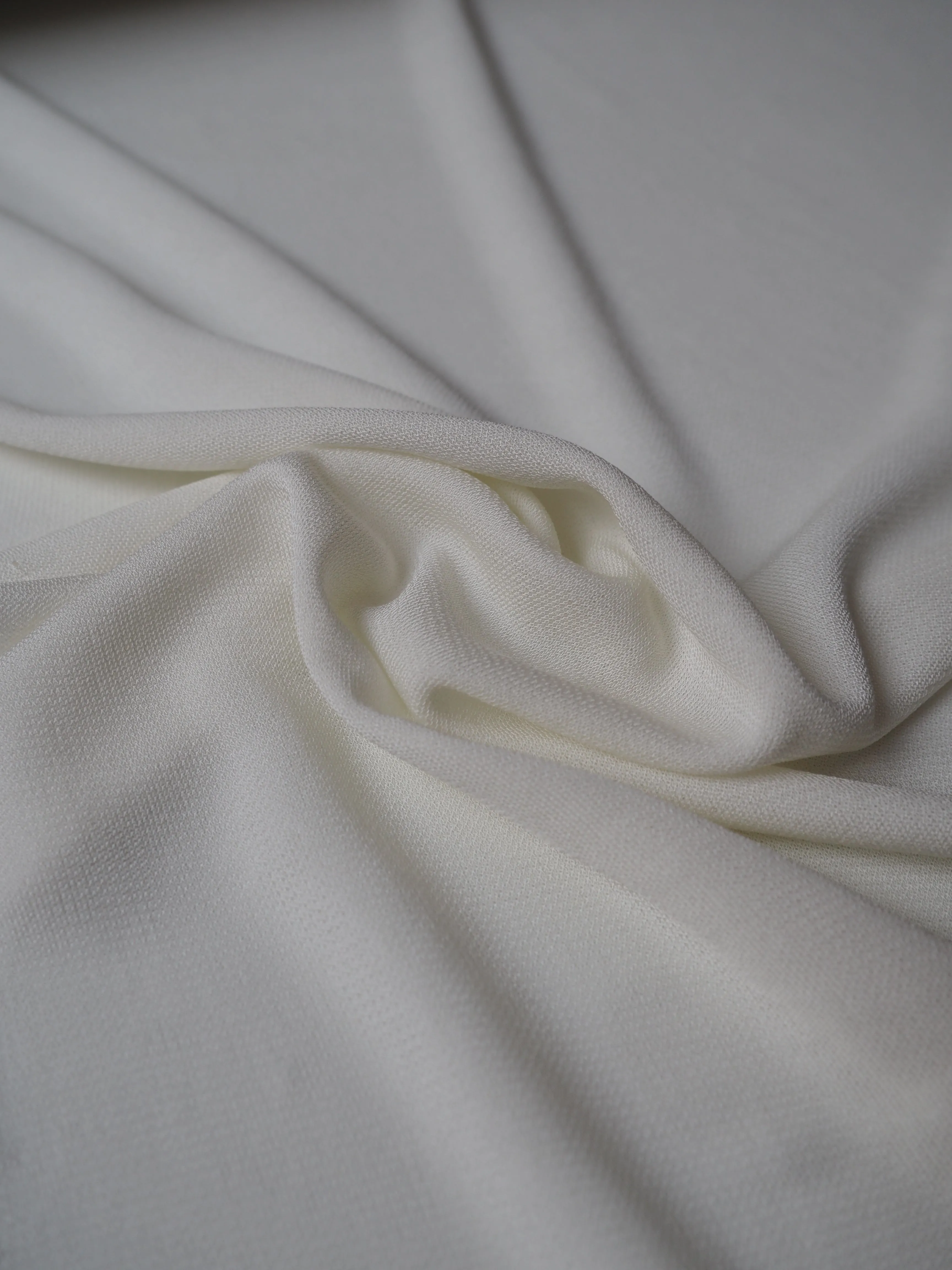 Antique White Fine Interlock Viscose Jersey