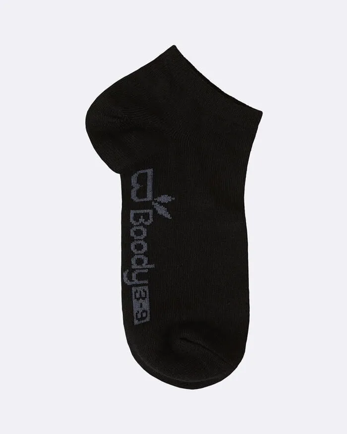 Bamboo Ankle Crew Sock - Black , White