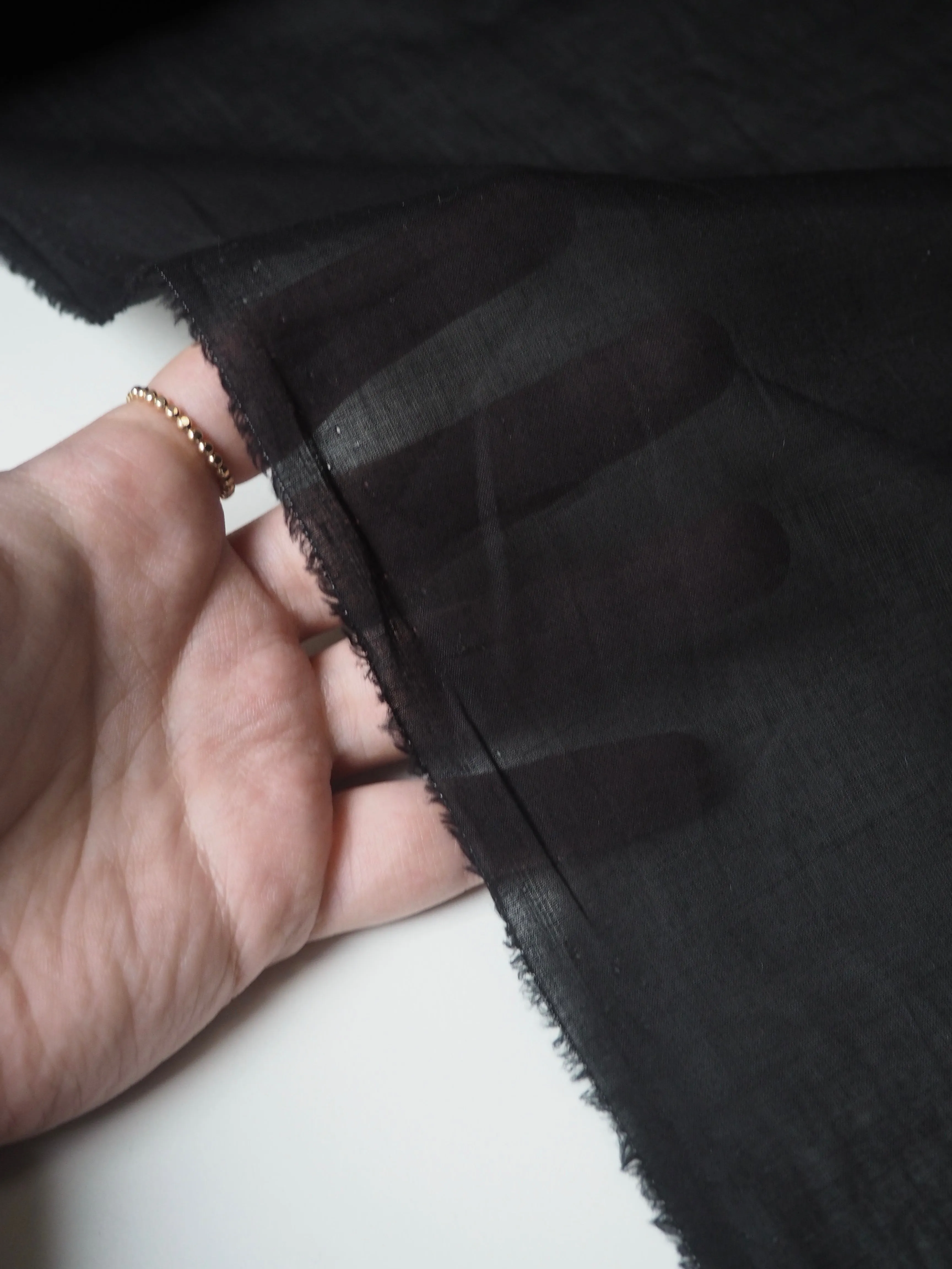 Black Cotton Voile