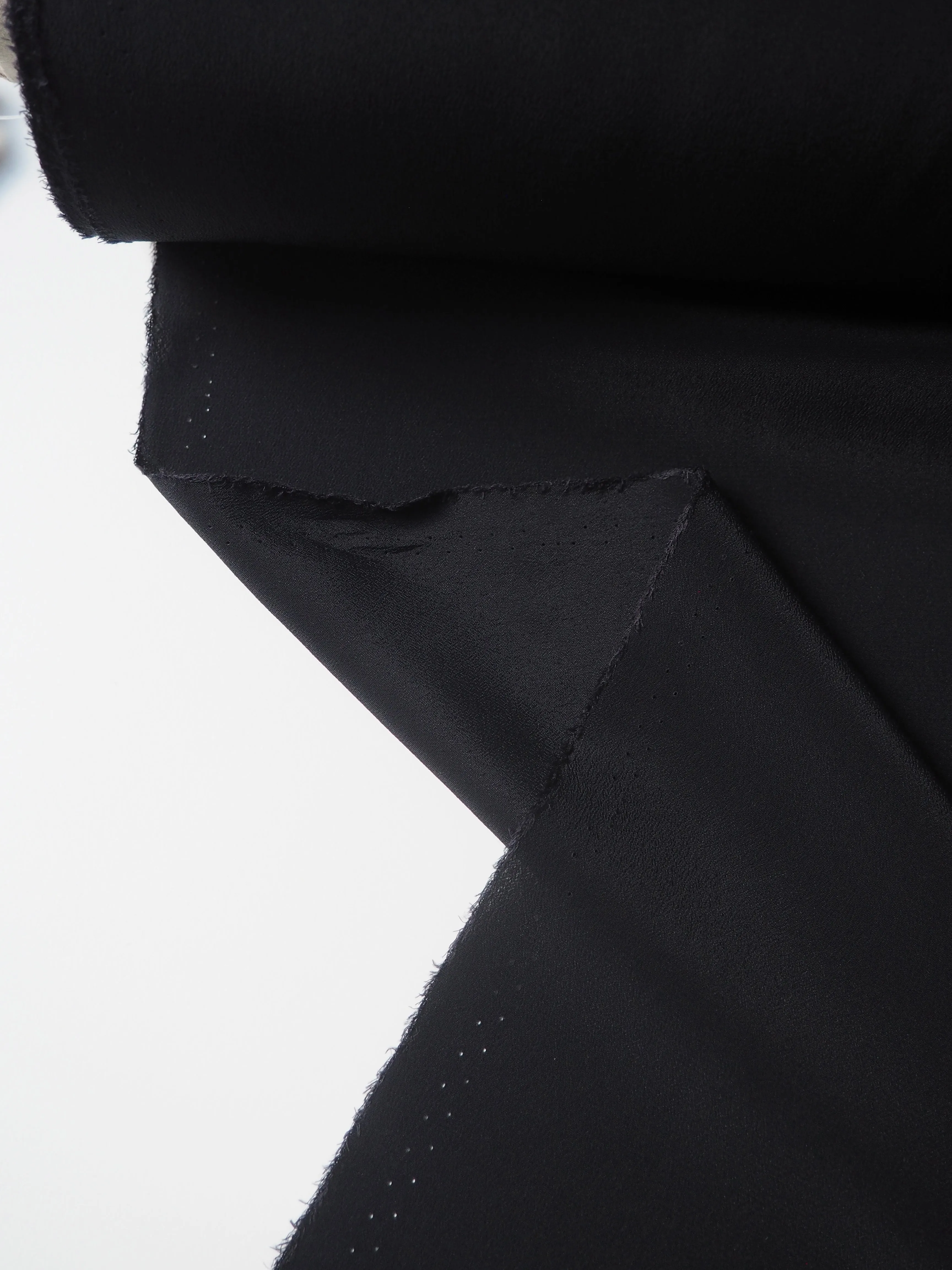 Black Silk/Acetate Crepe de Chine