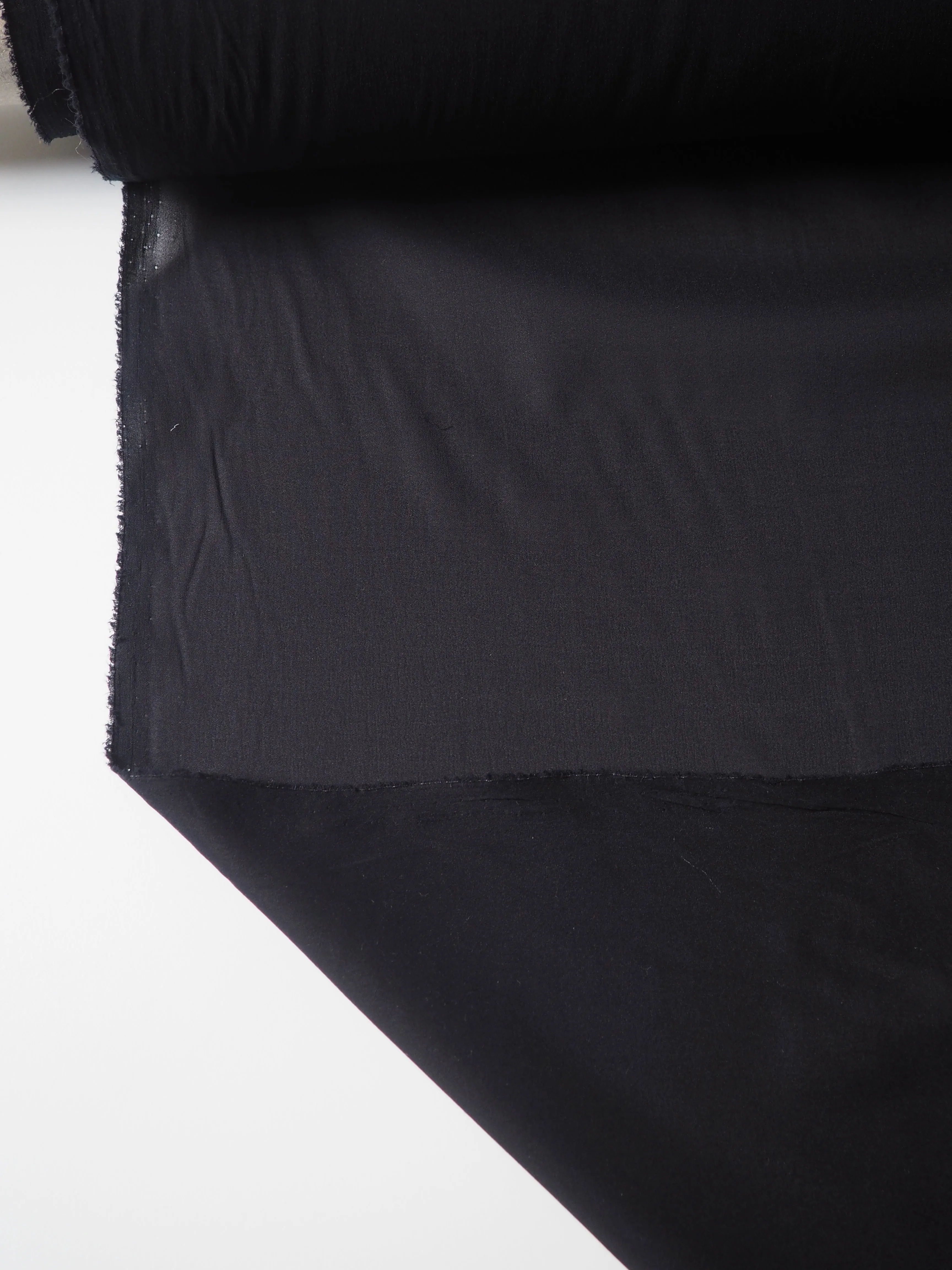 Black Stretch Silk/Acetate Chiffon Lining