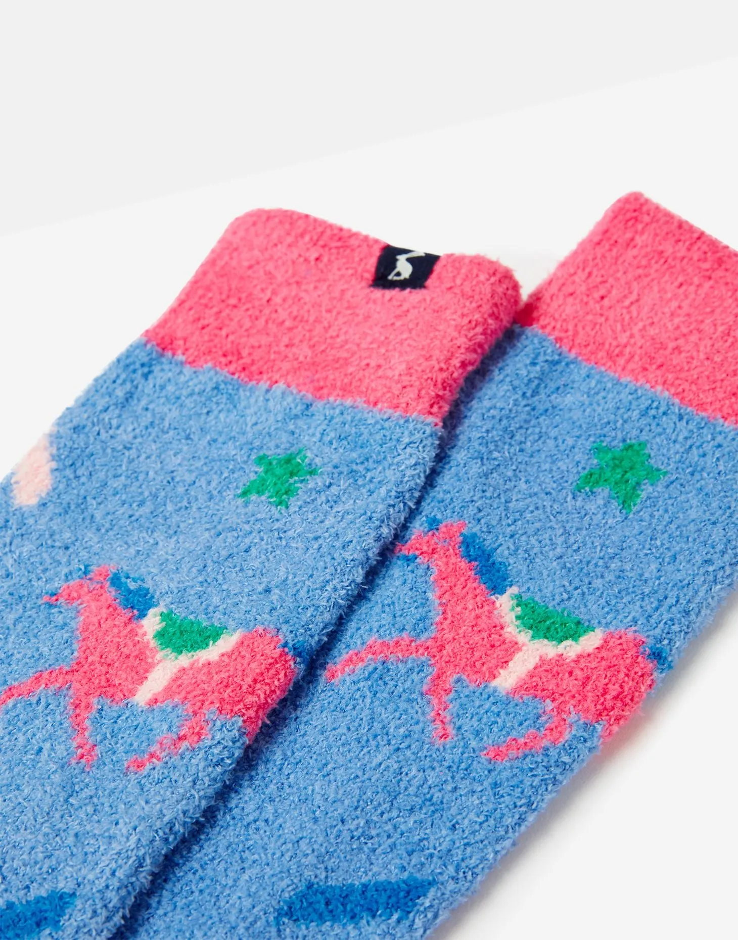 Blue Horse Fluffy Socks | Joules