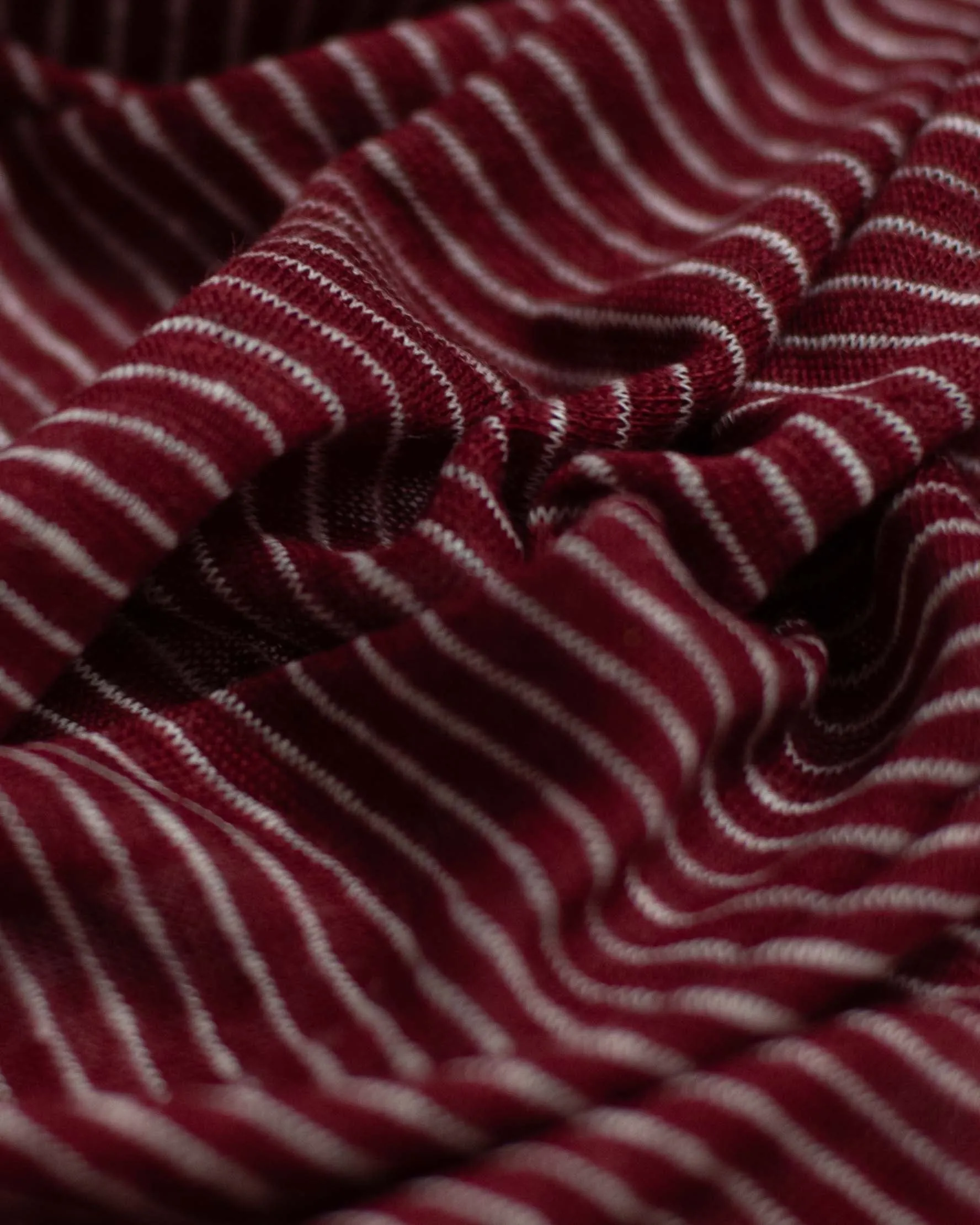 Burgundy Striped Linen Jersey