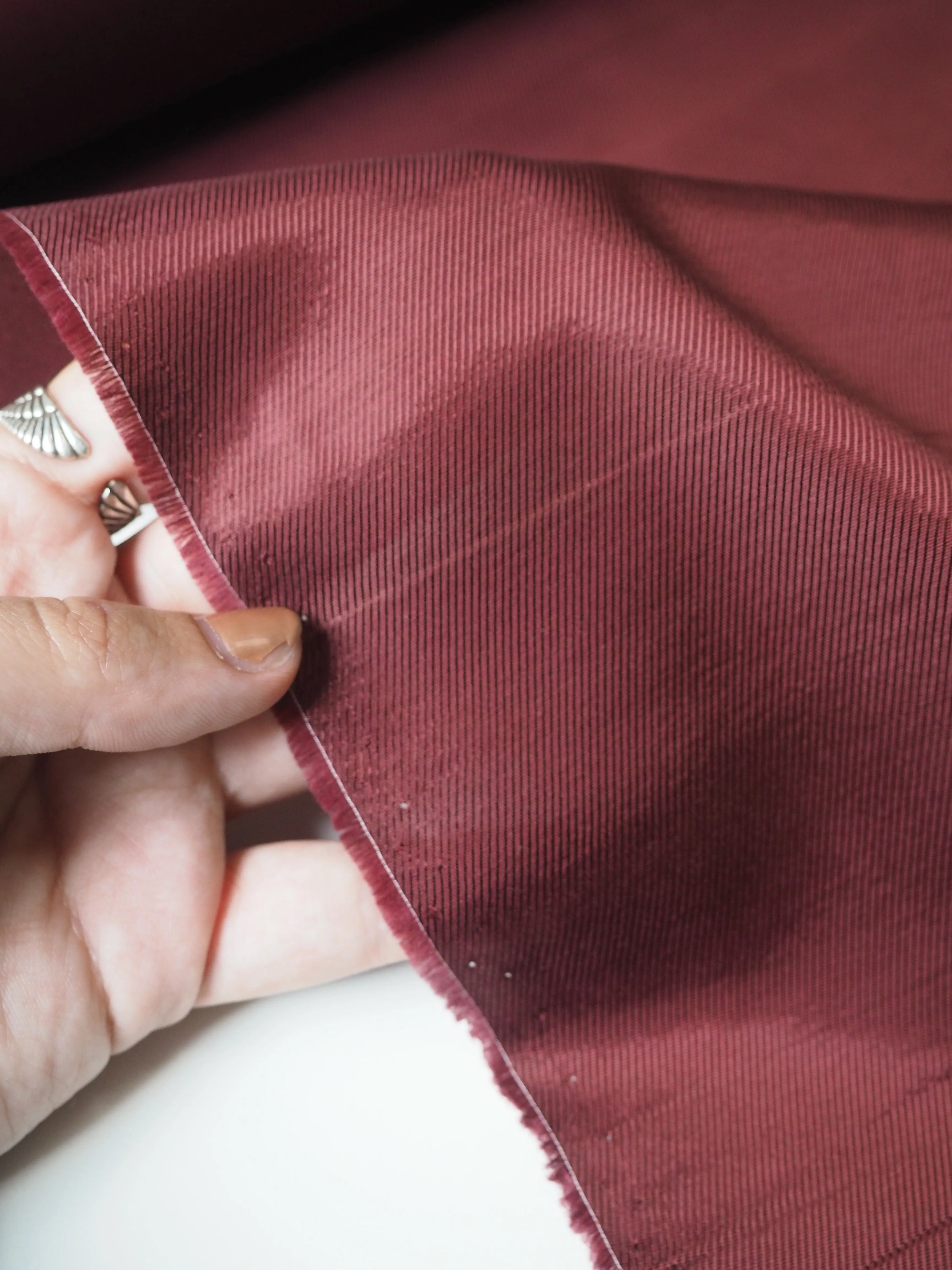 Burgundy Viscose/Cotton Twill Lining