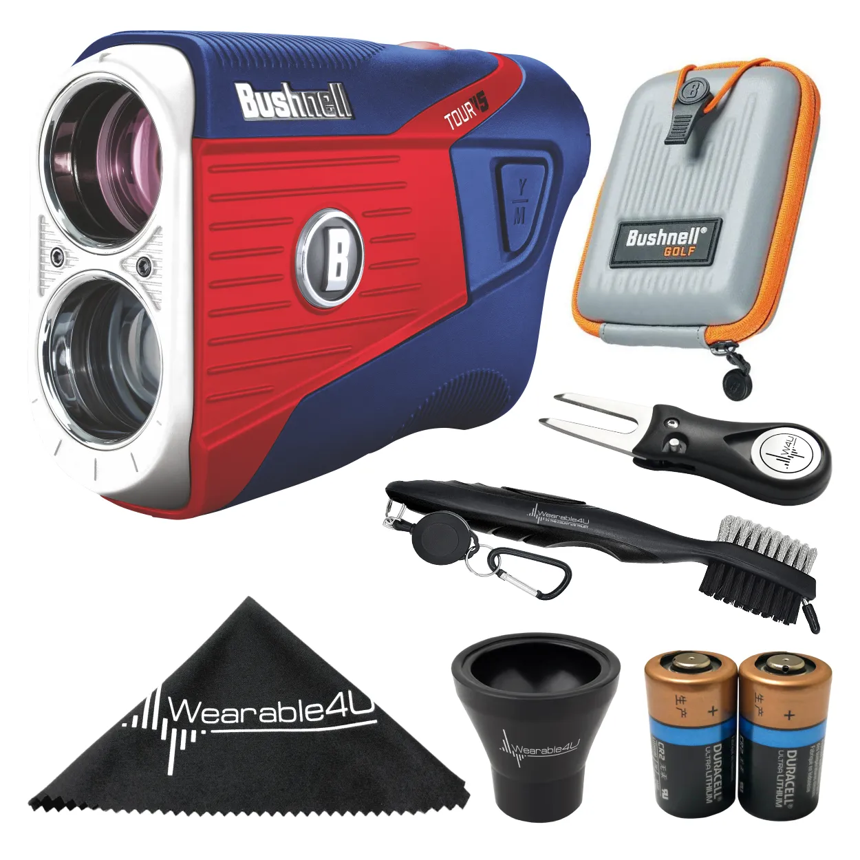 Bushnell Tour V5 Red/White/Blue Special Edition Golf Rangefinder (201901DSG)