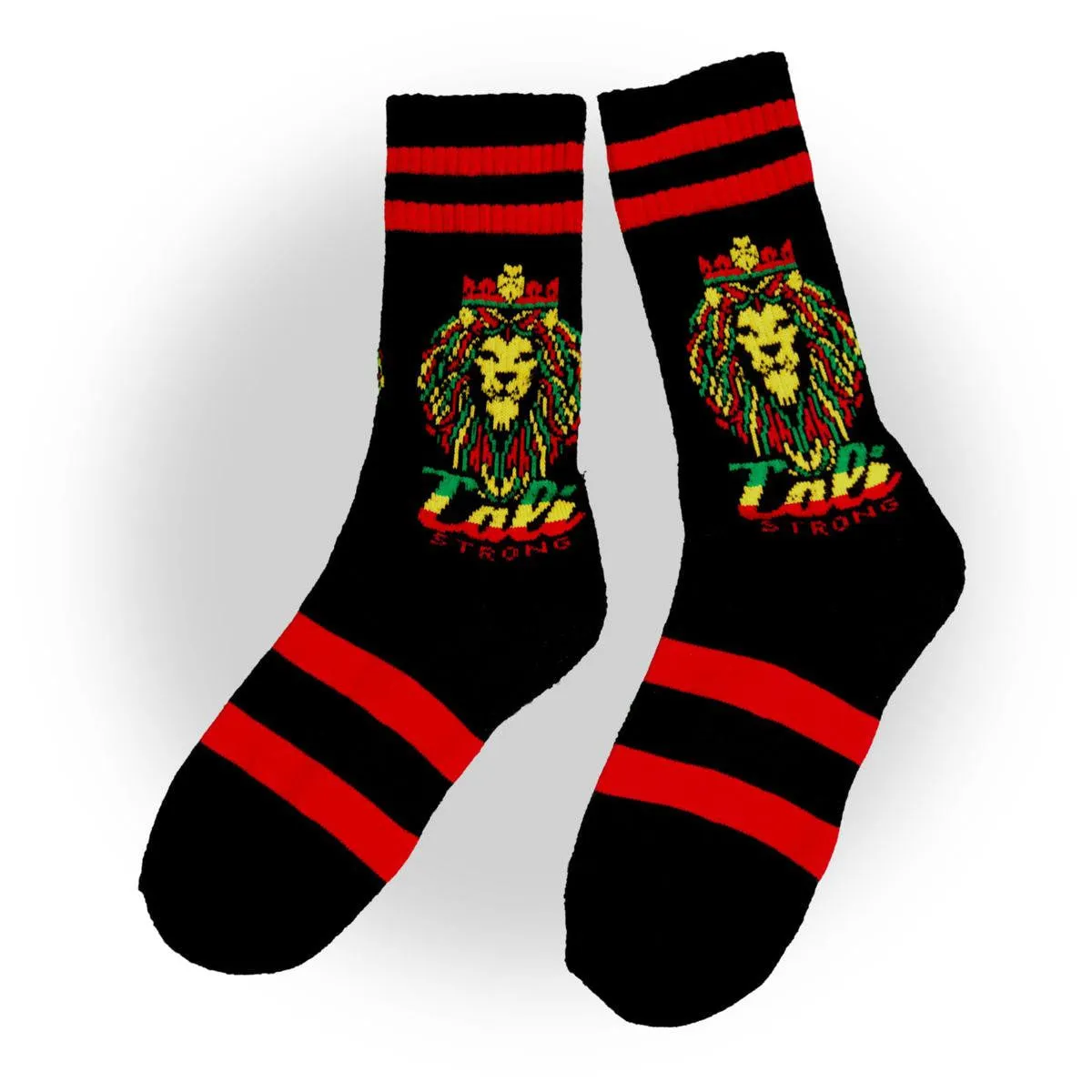 CALI Strong King Rasta Athletic Crew Socks