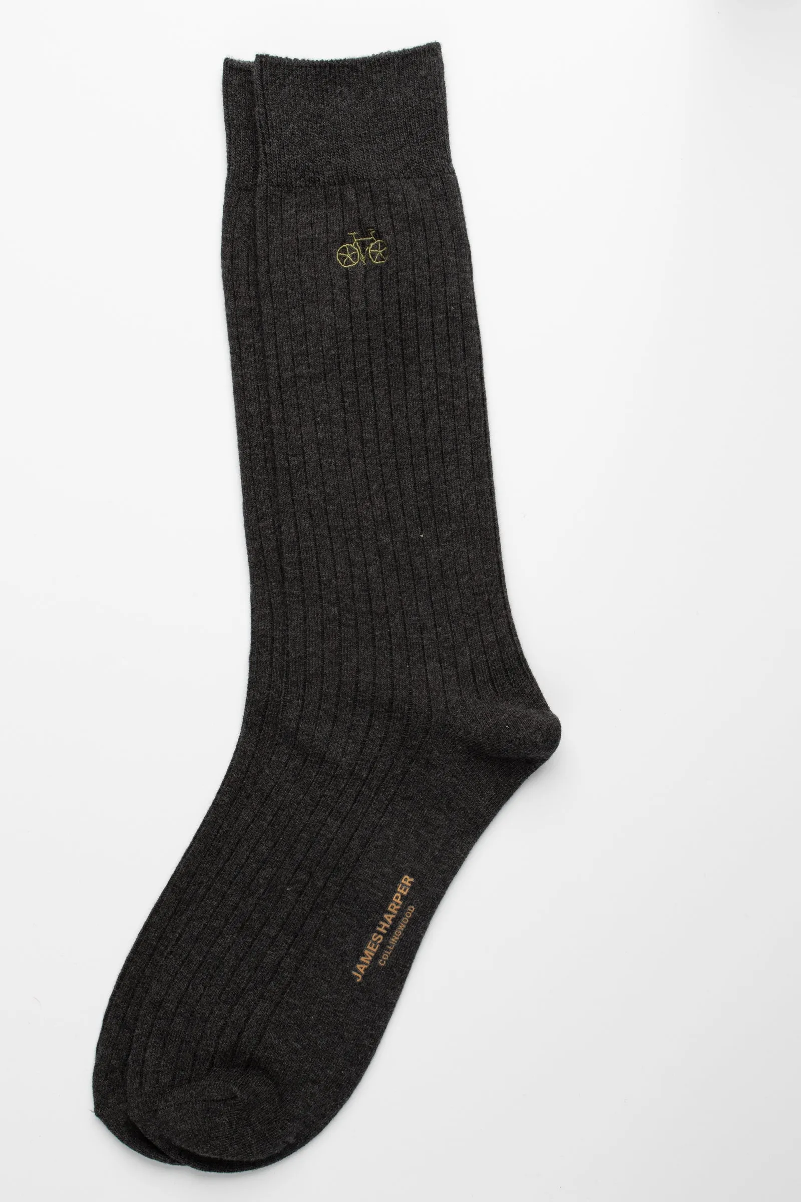 Charcoal Marle Rib Socks