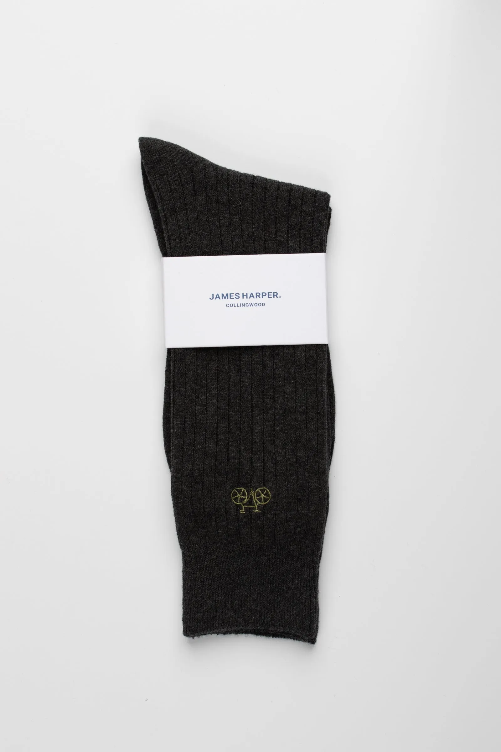 Charcoal Marle Rib Socks