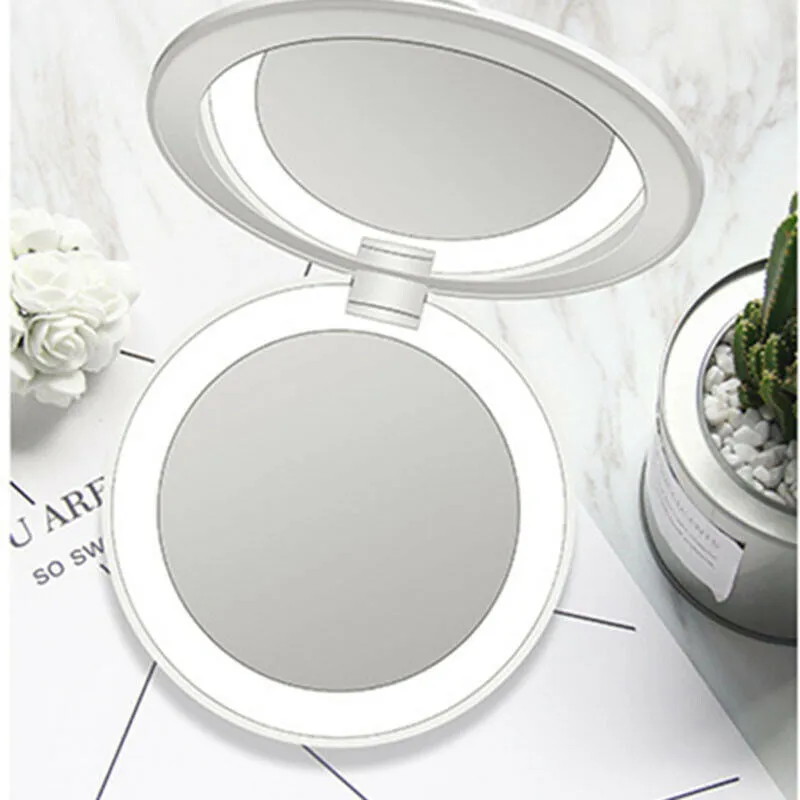 Charging treasure makeup mirror with light