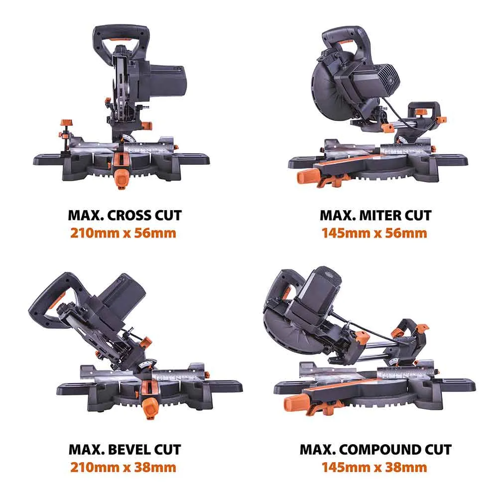 Evolution R185SMS  185mm Sliding Mitre Saw & Stand Bundle