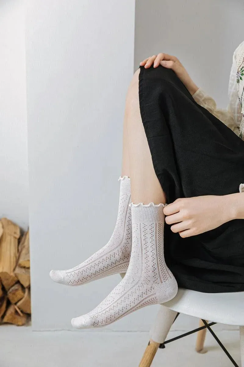 Lace Crew Socks for Summer | Cute Frilly Socks for Women | Kawaii Outfits