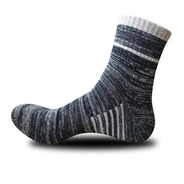 Men Winter Thermal Wool Pile Cashmere Snow Climbing Hiking Seamless Socks