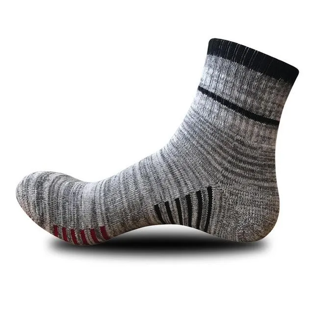 Men Winter Thermal Wool Pile Cashmere Snow Climbing Hiking Seamless Socks