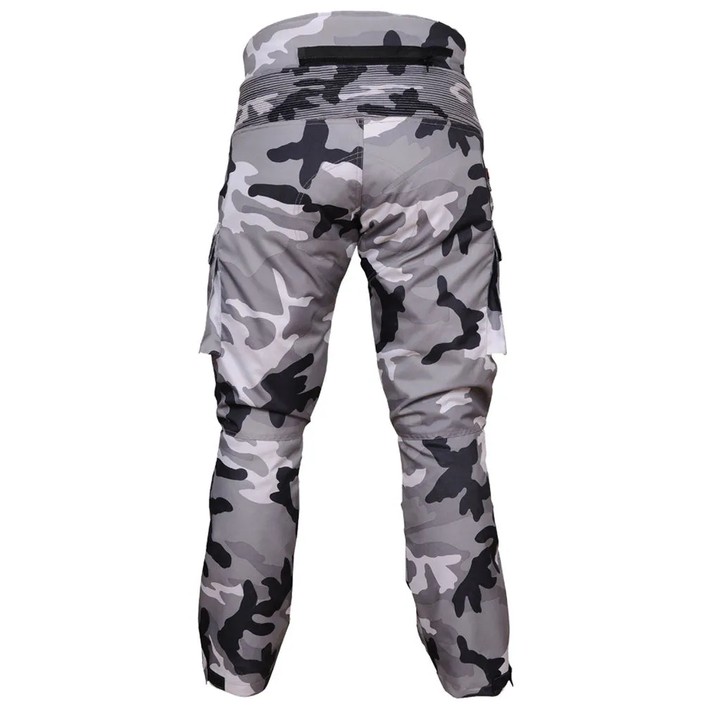 RIDERACT® Cordura Waterproof Motorcycle Pant TARZAN Camouflage Grey