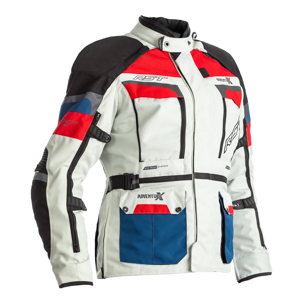 RST Pro Series Adventure-X CE Textile Jacket - Ice / Blue / Red