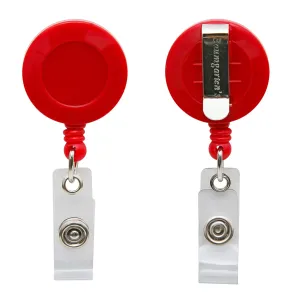 SICURIX Standard ID Badge Reel Round Belt Clip Strap RED (68822)