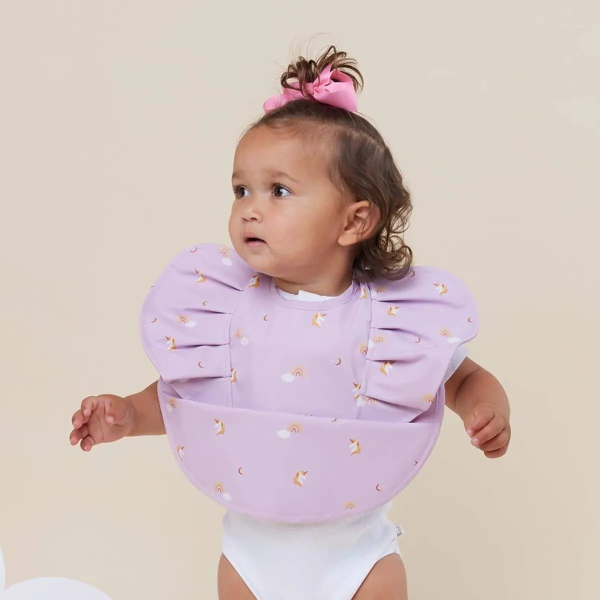 Snuggle Hunny Waterproof Snuggle Bib - Unicorn Frill