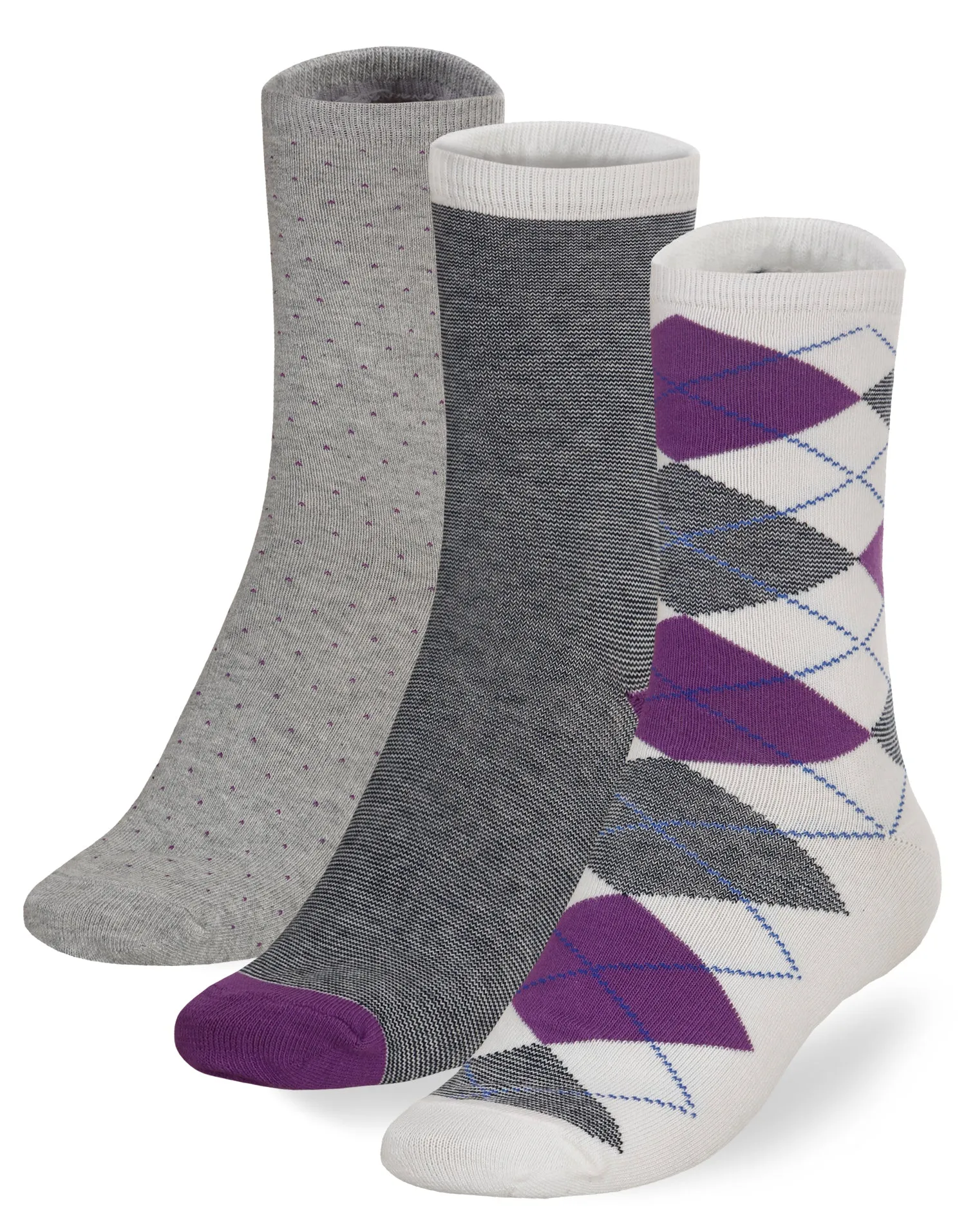 Socksmile Women's Ladies Value Cotton  Crew Socks 6-pack (ribbon) ( WSS046047_6C07)