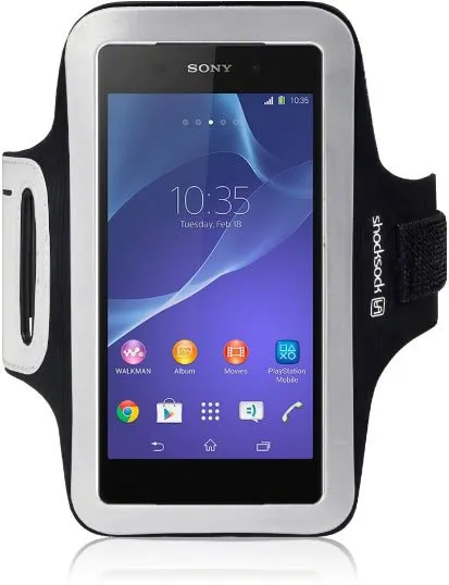 Sony Xperia Z2 Sports Armband Case Reflective - Black