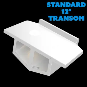 Standard High Flotation Twin Outboard Engine Bracket 12° Transom