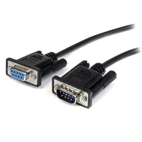 Startech.Com 0.5M Black Straight Through Db9 Rs232 Serial Cable - Db9 Rs232 Serial Extension Cable - Male To Female Cabl