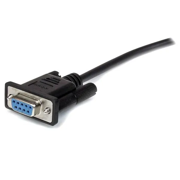 Startech.Com 0.5M Black Straight Through Db9 Rs232 Serial Cable - Db9 Rs232 Serial Extension Cable - Male To Female Cabl