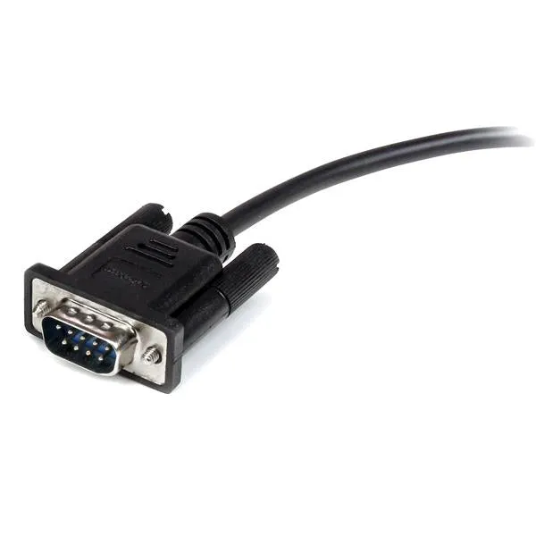 Startech.Com 0.5M Black Straight Through Db9 Rs232 Serial Cable - Db9 Rs232 Serial Extension Cable - Male To Female Cabl