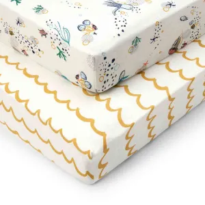 Tutti Bambini Cot Bed Fitted Sheets - 2 Pack -3 Design