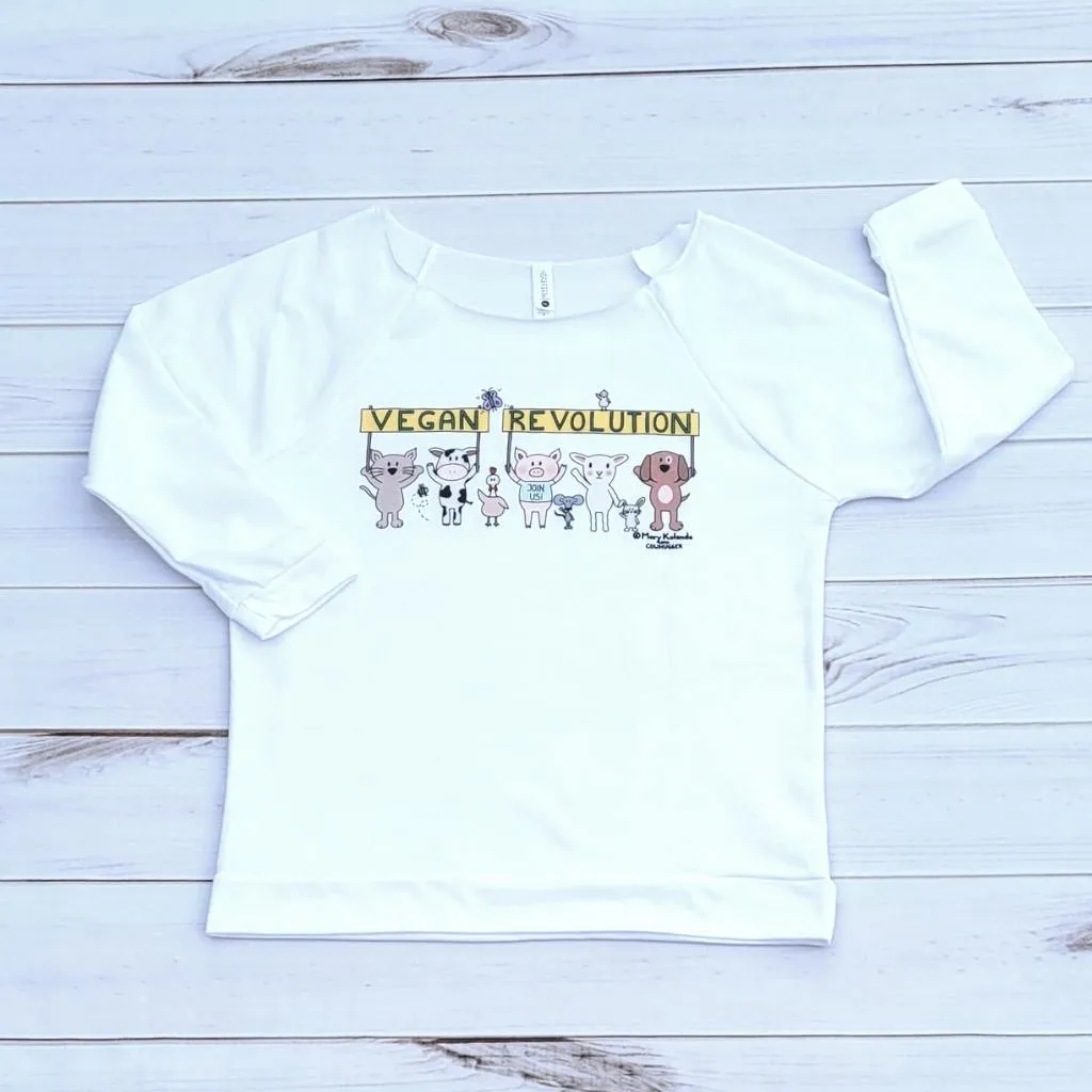 Vegan Revolution French Terry 3/4 Sleeve Raglan