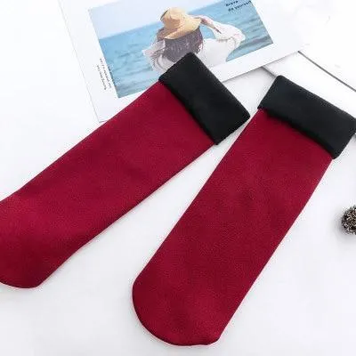 Women Thick Thermal Wool Cashmere Seamless Velvet Snow  Socks