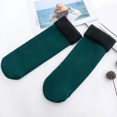 Women Thick Thermal Wool Cashmere Seamless Velvet Snow  Socks