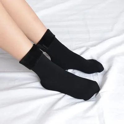 Women Thick Thermal Wool Cashmere Seamless Velvet Snow  Socks